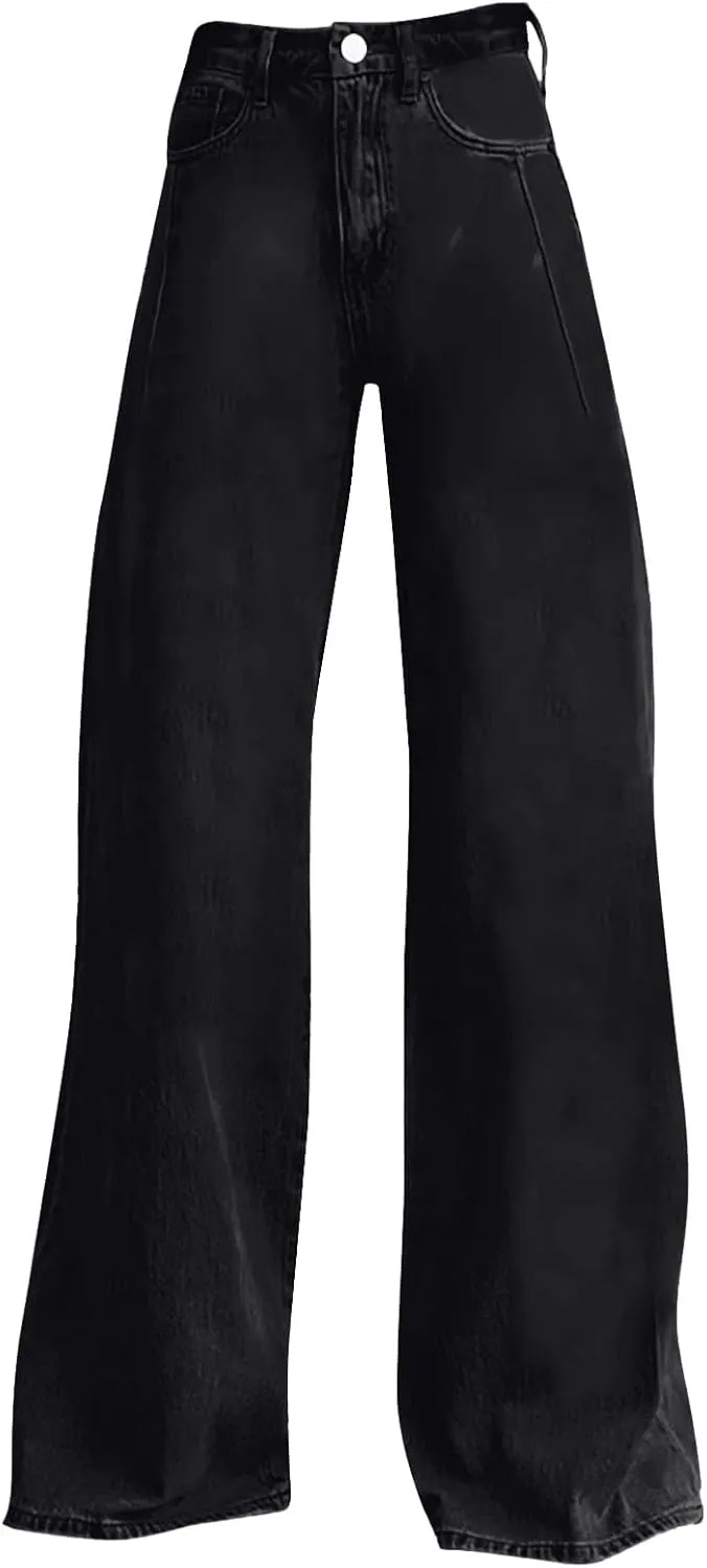 Womens Baggy Pant 2025 Summer Fashion Wide Leg Sweatpant Jeans Denim Vintage Pant 90s Y2K Streetwear Trouser