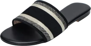 Women's Embroidered Band Sandals Open Toe Flat Sandals Summer Shoes