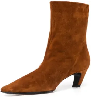 Women's Fashion Low Heel Ankle Boots Square Toe Slip On Kitten Heel Bootie Crocodile Animal Print Faux Suede Matte Leather 2 Inches Heel Party Boots