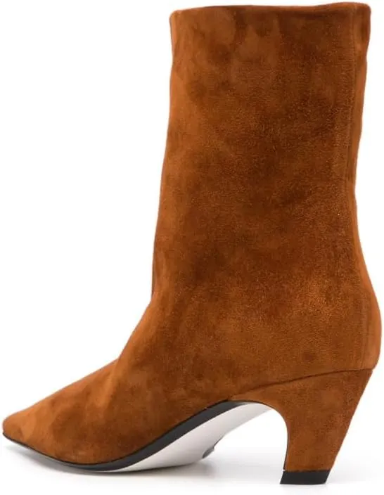 Women's Fashion Low Heel Ankle Boots Square Toe Slip On Kitten Heel Bootie Crocodile Animal Print Faux Suede Matte Leather 2 Inches Heel Party Boots