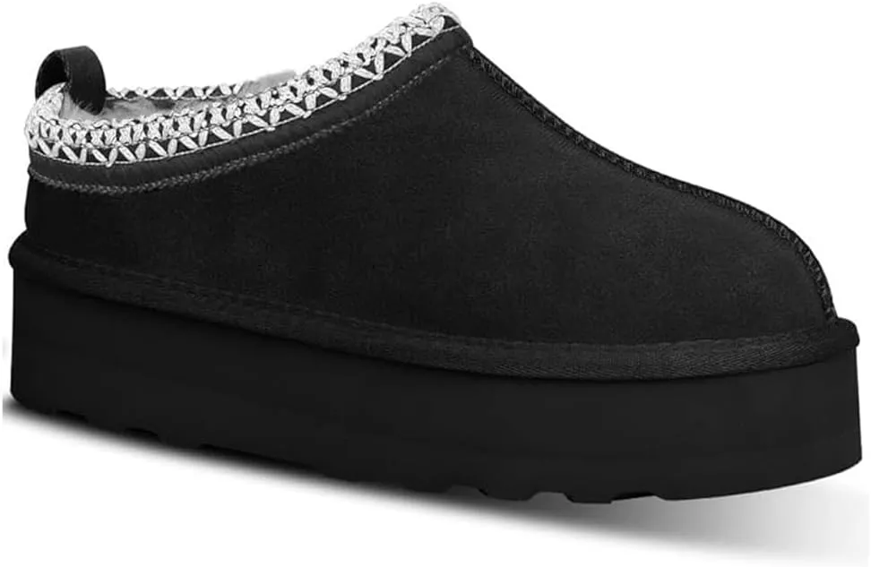 Women's Platform Mini Boots Short Ankle Boot Fur Fleece Lined Sneakers - Ice Angel Slipper Snow Sandals