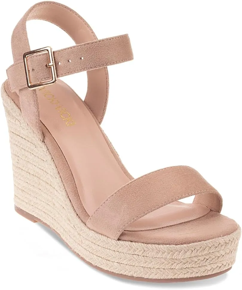 Women's Platform Sandals Wedge Ankle Strap Open Toe Sandals