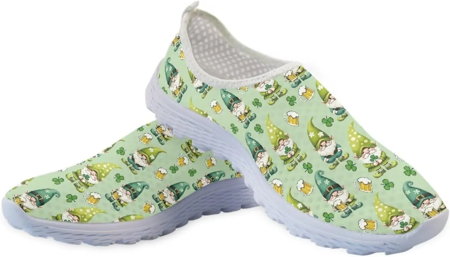 Womens Slip On Sneakers Patricks Day Shoes Athletic Tennis Shoe US 5.5-11.5