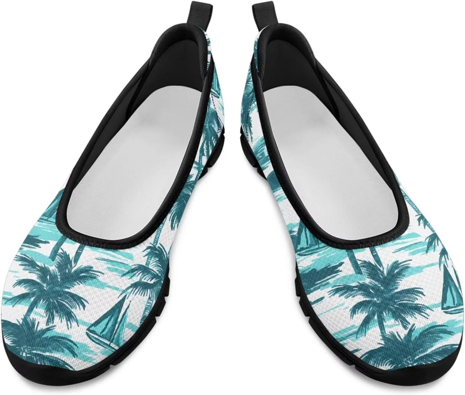 Women's Slip On Walking Sneakers Casual Fashion Flying Mesh Loafers Lightweight Dress Shoes Non-Slip Cozy Exercise Flat Shoes US Size 6-11