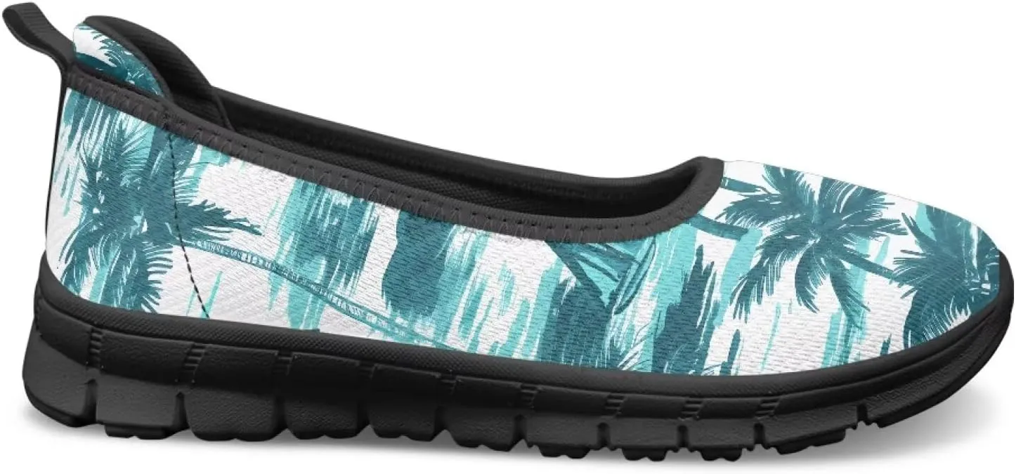 Women's Slip On Walking Sneakers Casual Fashion Flying Mesh Loafers Lightweight Dress Shoes Non-Slip Cozy Exercise Flat Shoes US Size 6-11