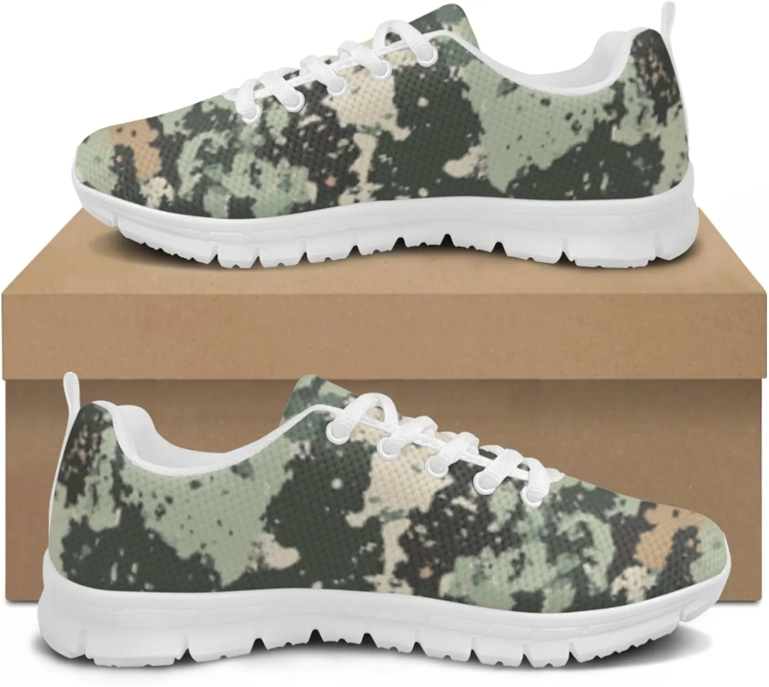 Womens Sports Shoes Trainer Running Travel Sneaker Causal Walking Low Heel Lace Up Breathable Flexible Sneakers for Adults Teens
