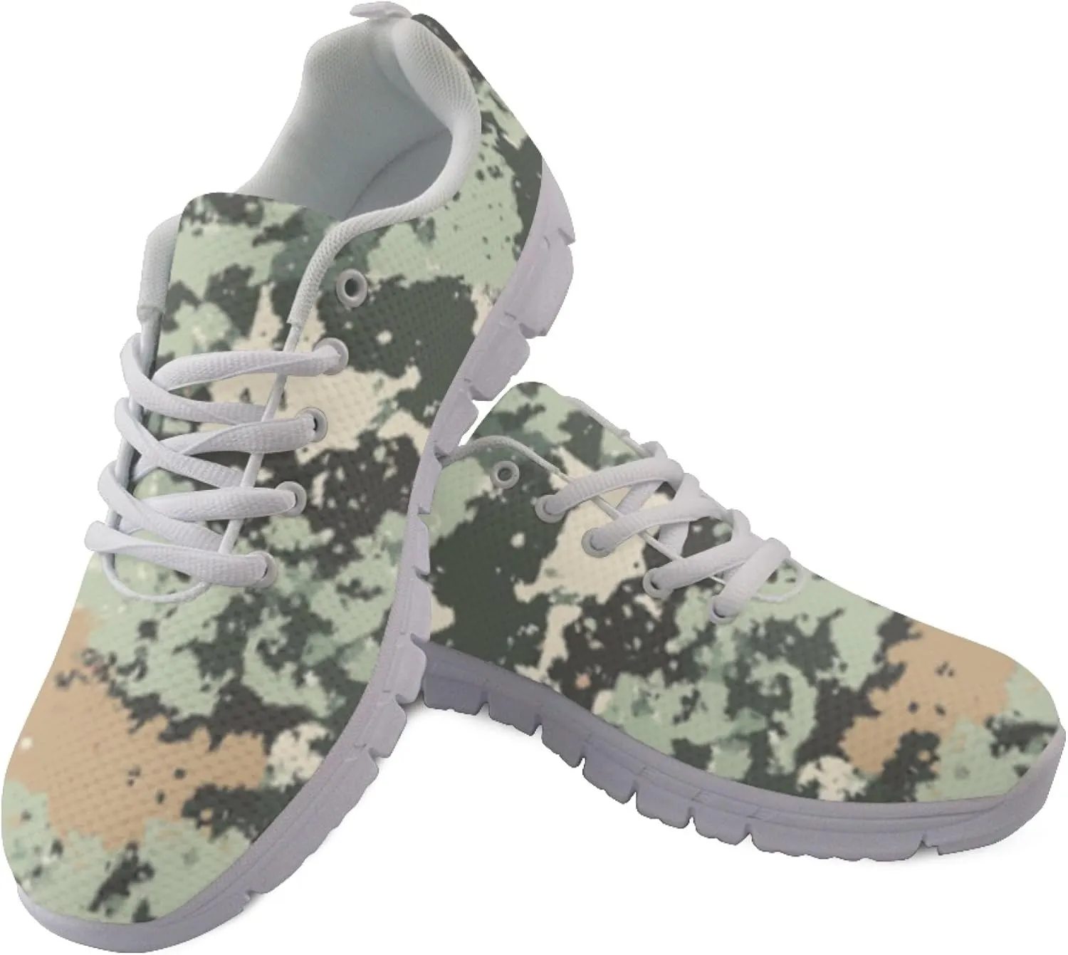 Womens Sports Shoes Trainer Running Travel Sneaker Causal Walking Low Heel Lace Up Breathable Flexible Sneakers for Adults Teens