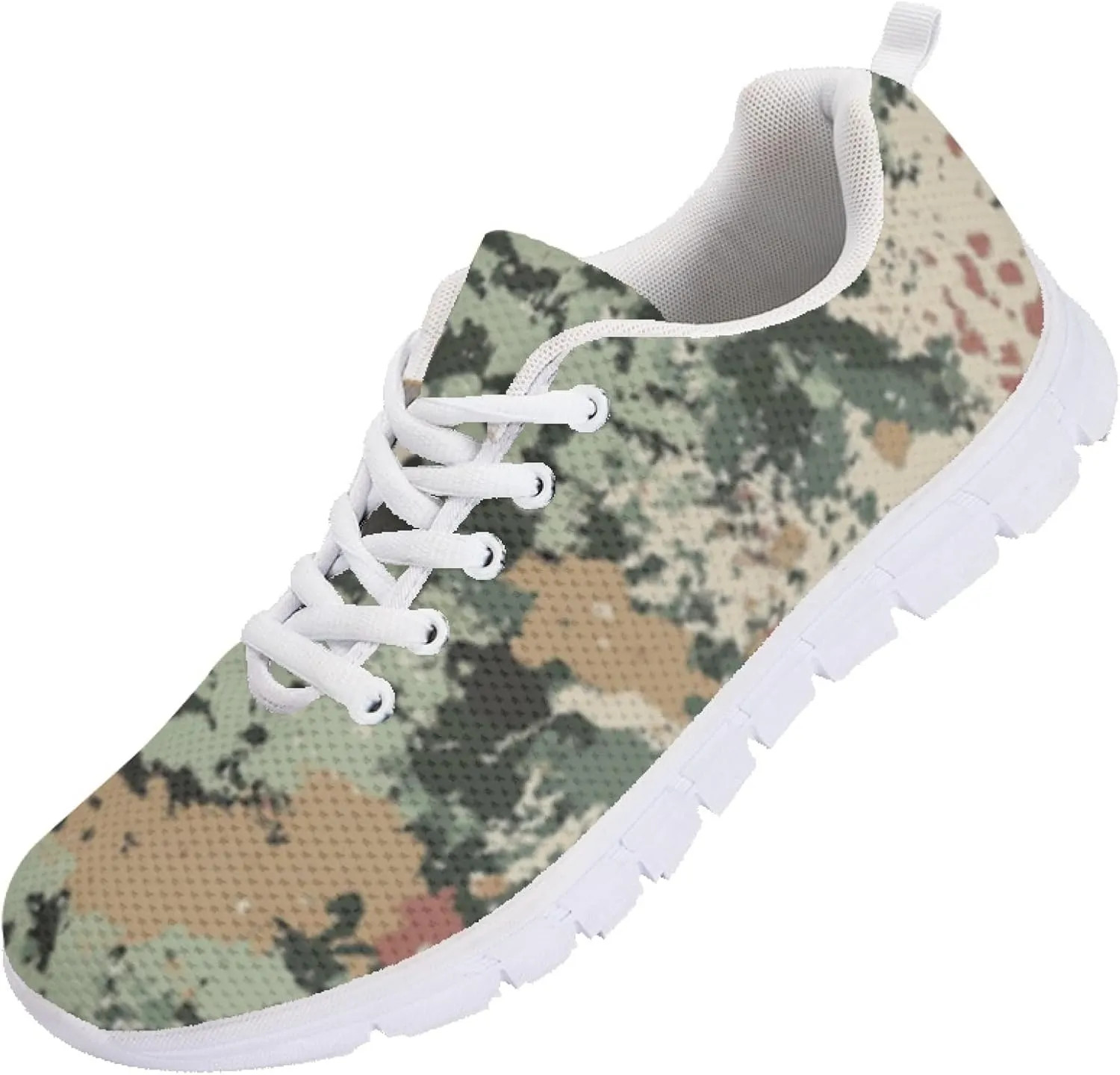 Womens Sports Shoes Trainer Running Travel Sneaker Causal Walking Low Heel Lace Up Breathable Flexible Sneakers for Adults Teens