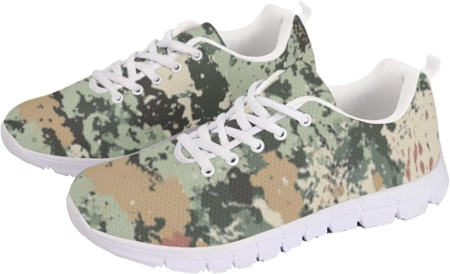 Womens Sports Shoes Trainer Running Travel Sneaker Causal Walking Low Heel Lace Up Breathable Flexible Sneakers for Adults Teens
