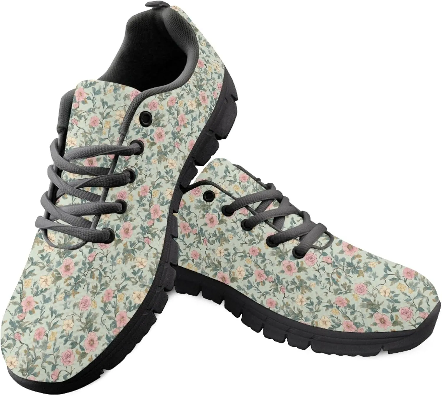 Womens Sports Trainer Running Shoes for Teens Causal Travel Sneaker Outdoor Walking Low Heel Lace up Breathable Flexible