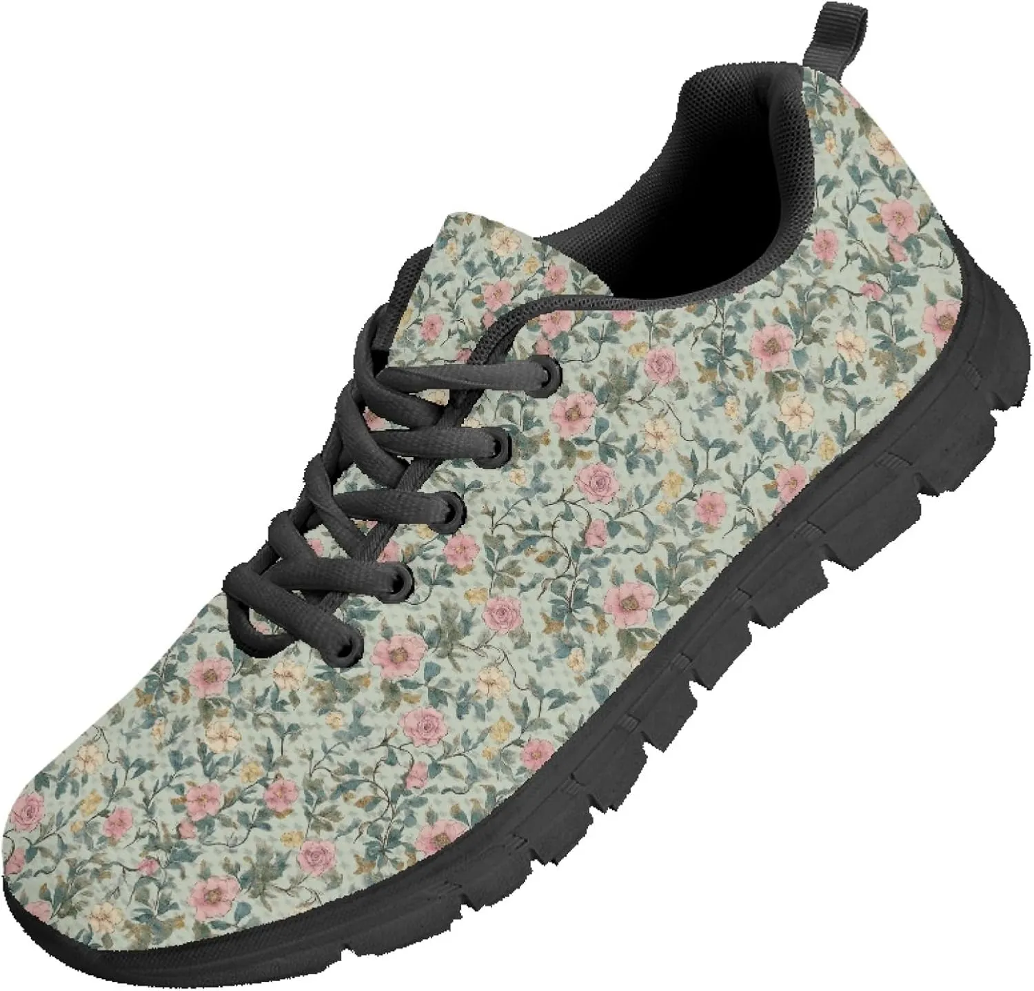 Womens Sports Trainer Running Shoes for Teens Causal Travel Sneaker Outdoor Walking Low Heel Lace up Breathable Flexible