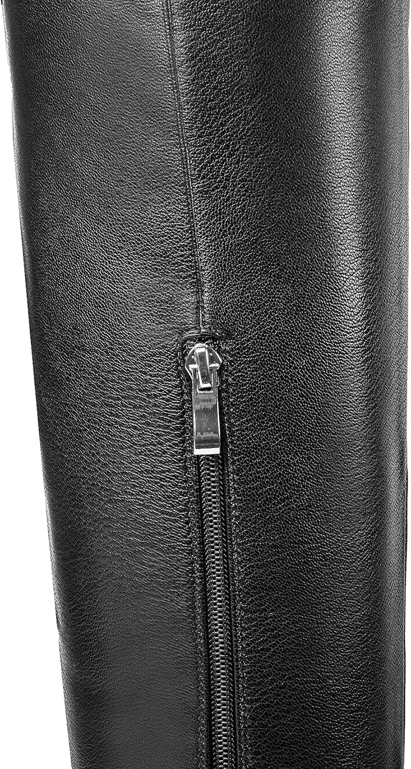 Women's Tall Boots High-Low Shaft Shearling Trim Low Heels Adult