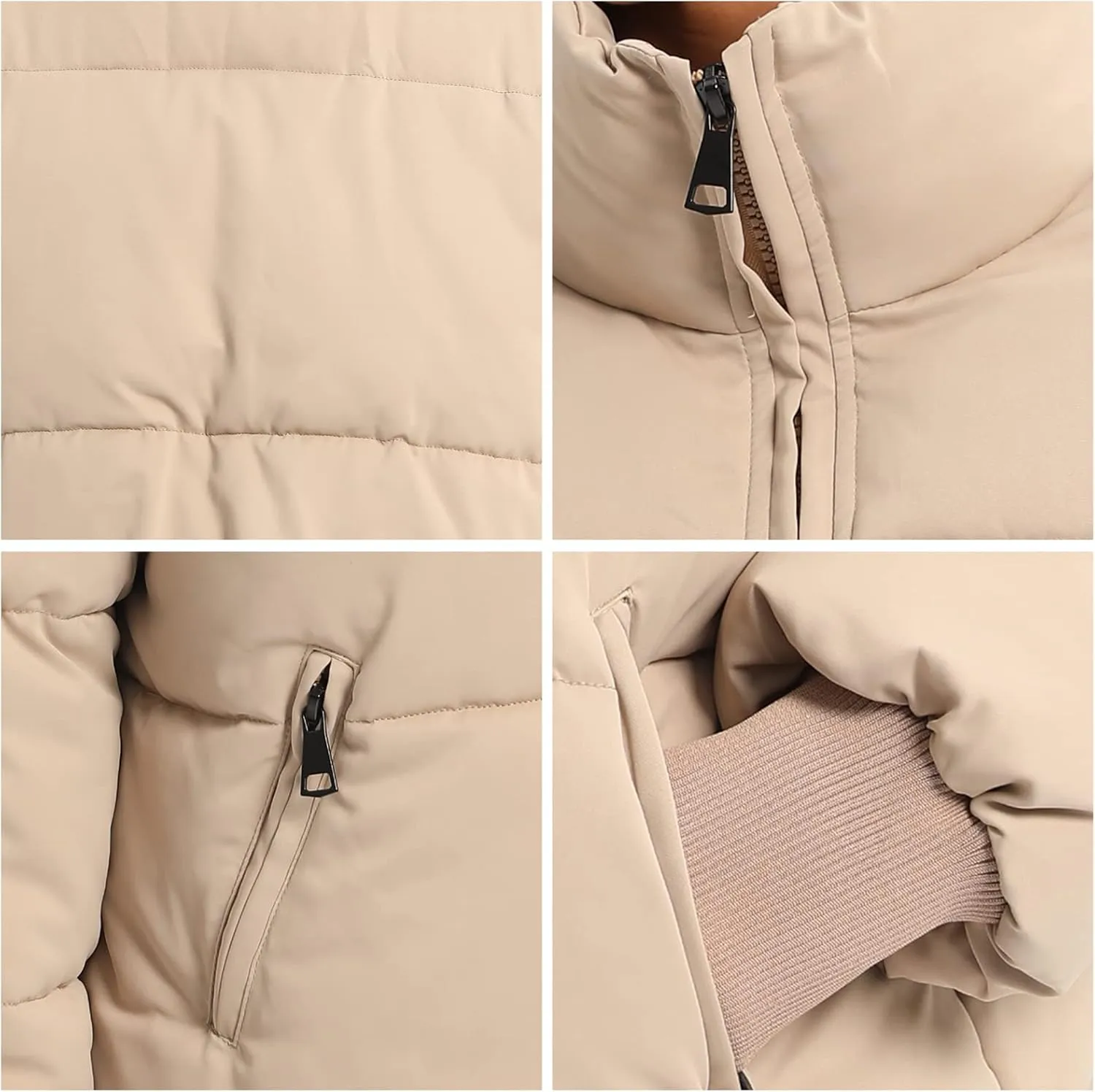 Women’s Winter Baggy Zip Puffer jackets Short Down Jacket Coat