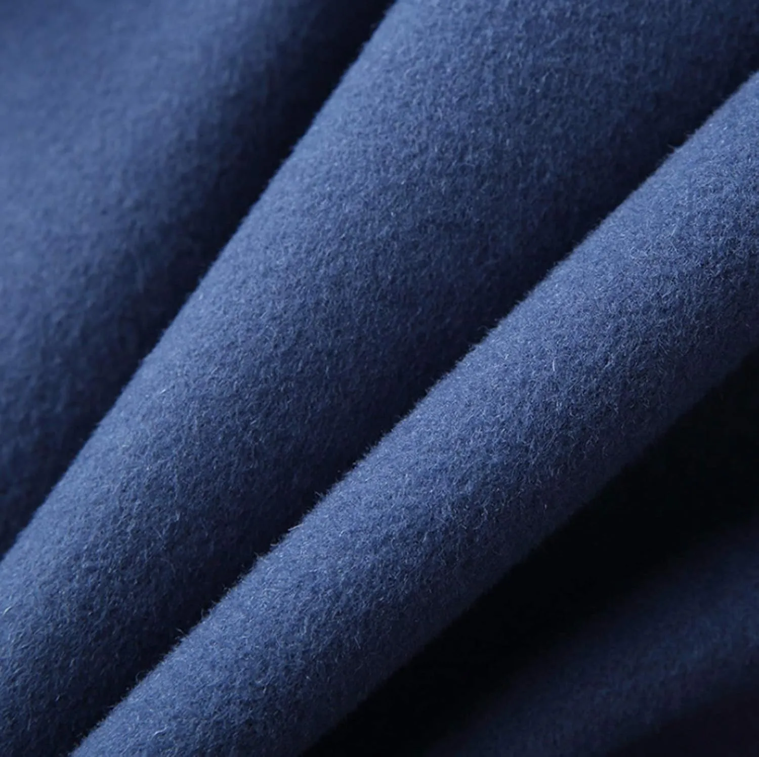 Womens Wool Coats Cashmere Trench Autumn Winter Solid Color Slim Warm Long Overcoat Cardigan Jackets Outwear with Belt,Blue,S
