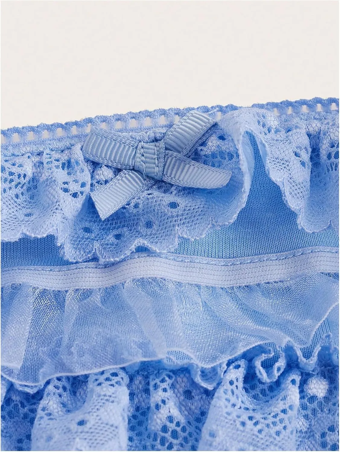 Women's Y2K Ruffle Lace Shorts Lolita Bloomers Layered Low Waisted Shorts Bow Front Pumpkin Short Pants