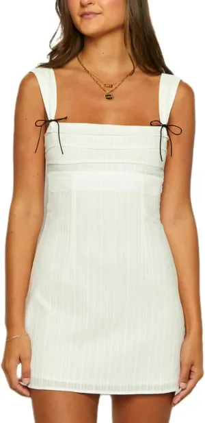 Y2k Tie Back Mini Dress for Women Teen Girls Y2k Square Neck Sleeveless Backless Thick Straps Lace Short Party Dress