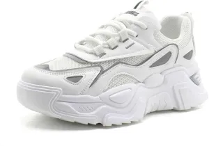 YYSPR Women's Fashion Platform Lace Up Sneakers Lightweight Walking Running Shoes